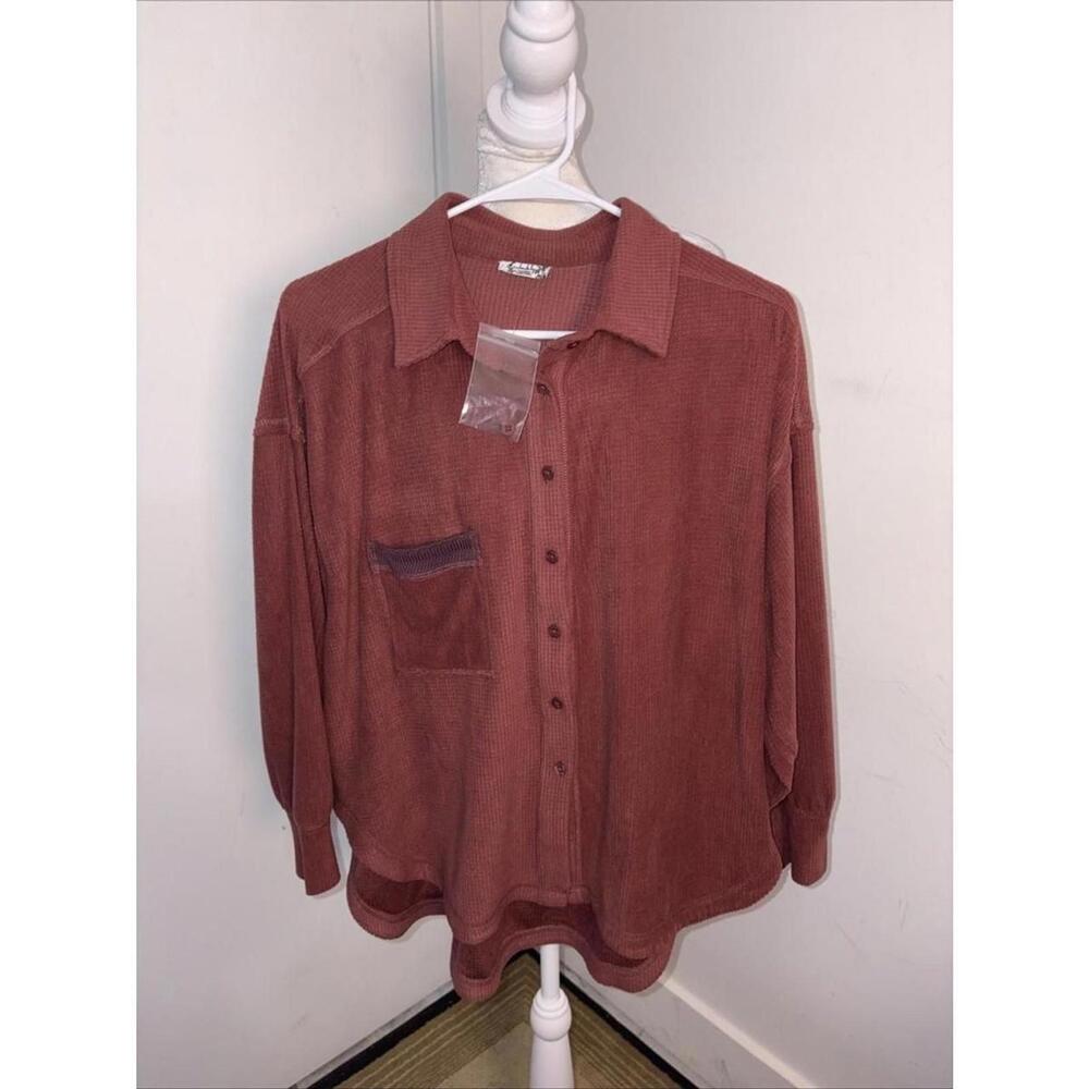Free-people Women's Brown and Orange Top